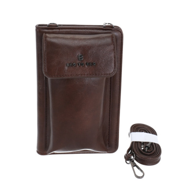 Πορτοφόλι-τσαντακι χιαστι BY-88860 - Καφέ