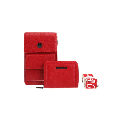 Πορτοφόλι-τσαντακι χιαστι BY-88815 - Κόκκινο