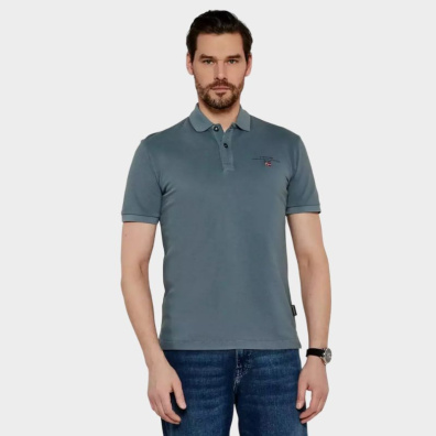 T-shirt Napapijri NP0A4GDL-G1Y Γκρι/Πετρολ