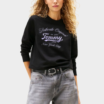 Φούτερ Tommy Hilfiger DW0DW20942_BDS Μαύρο