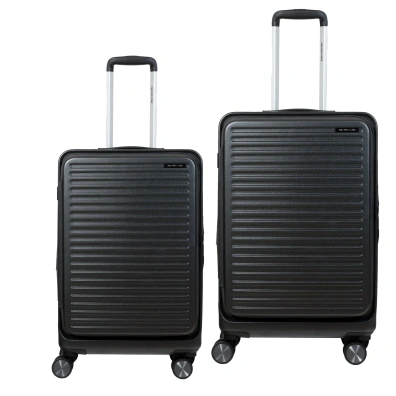 Βαλίτσες σετ Newcom (ABS+PC) μεσαία μεγάλη N1605 dark grey