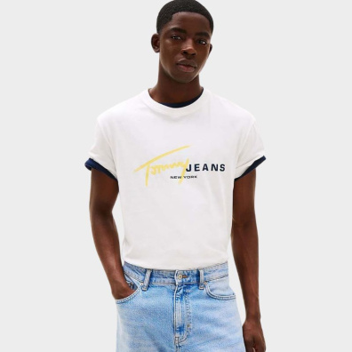 T-shirt Tommy Hilfiger DM0DM20817-YBL Λευκό