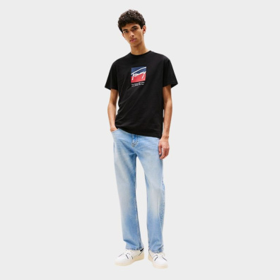 T-shirt Tommy Hilfiger DM0DM21940_BDS Μαύρο