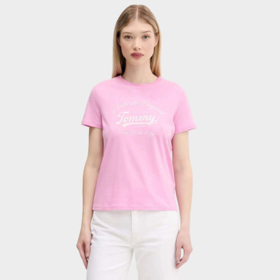 T-shirt Tommy Hilfiger DW0DW21404-U06 Ροζ