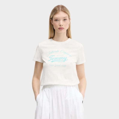 T-shirt Tommy Hilfiger DW0DW21404-YBL Εκρου