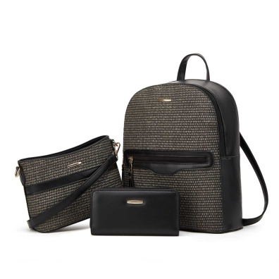 Γυναικείο σετ Σακίδιο πλάτης/τσάντα χειρός/πορτοφόλι Cardinal zm998 black