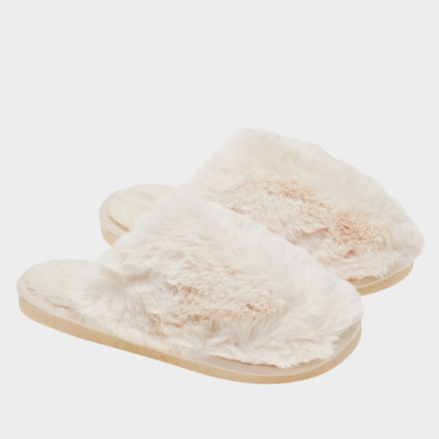 Γουνινη Παντοφλα My Choice XL-8021 Εκρού