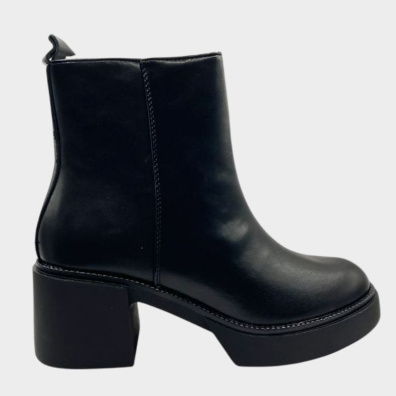 Μποτάκι Με Χοντρό Τακούνι My Choice Y2100 Μαύρο