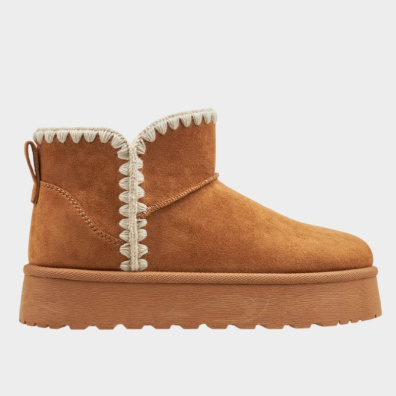 Μποτακια Verde Microfiber 28-0004118 Καμηλό