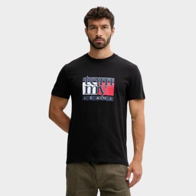 T-Shirt Tommy Hilfiger DM0DM21977_BDS Μαύρο