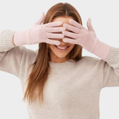 Γάντια Μάλλινα 100% MERINO WOOL Ander Classy 1019036 Ροζ