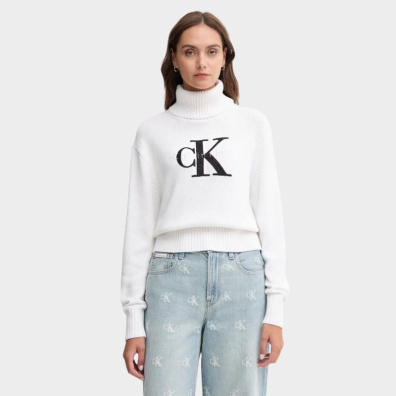 Πουλοβερ Calvin Klein LV047D354G-YAA Λευκό