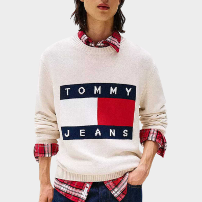 Πουλόβερ Μακρυμάνικο Tommy Hilfiger DM0DM22105 Μπεζ