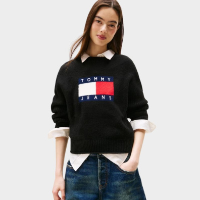 Πουλόβερ Tommy Hilfiger DW0DW21782_HEV Μαύρο