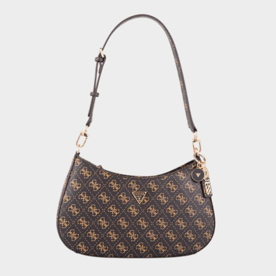 Τσάντα Guess Jeans QG967218_BROWNL Μαύρο/Καφέ