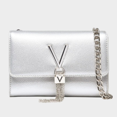 Τσαντάκι Χιαστί Valentino VBS1R403G Ασημί