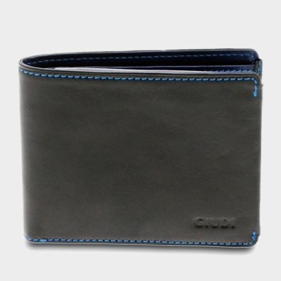Δερμάτινη Καρτοθήκη Guidi 7077 Μαύρο/Μπλε