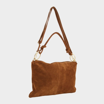 Δερμάτινη Σουέτ Τσάντα Ώμου My Choice 11470 Κάμελ