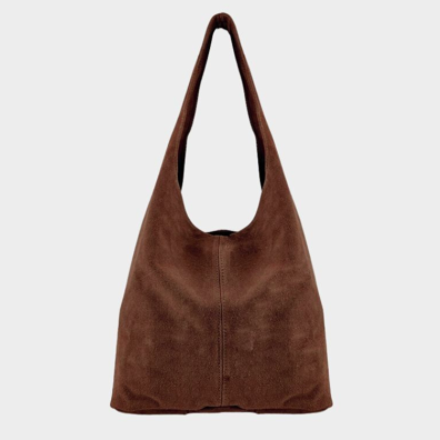 Δερμάτινη Σουέτ Hobo Τσάντα Ώμου My Choice 165G Καφέ Cocoa