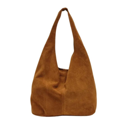 Δερμάτινη Σουέτ Hobo Τσάντα Silvia 221032-06 Ταμπά