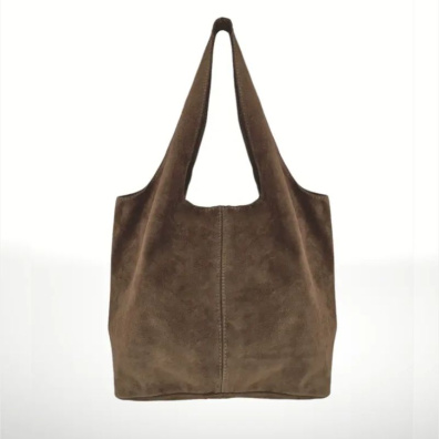 Δερμάτινη Σούετ Hobo Τσάντα Ώμου Giannina 221024-24 Elephant