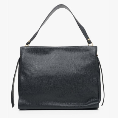 Δερμάτινη Τσάντα Ώμου-Χιαστί Made in Italy 112487-412 Μαύρο