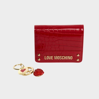 Σετ Δώρου Πορτοφόλι Μπρελόκ Love Moschino JC5825PP9NKJ0500 Κόκκινο