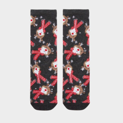 Χριστουγεννιάτικες Κάλτσες Τάρανδος My Choice 2027-5 Γκρι